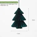 Dark green 10cm origami paper Christmas tree decoration with 3D folding design layers - 10cm 3-layer Christmas Tree / Green