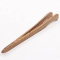 Minimalist natural bamboo tea tweezers with professional wood grain finish on white backdrop - Wenge Wood Tea Tongs (15-1)