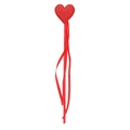 Red heart wand fairy stick with satin ribbons and cloth heart top for party decor - No. 44 Toothless Gold Glitter Heart Magic Wand