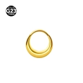 Golden G23 titanium seamless nose ring with polished finish for facial piercing - 1.2x8mm / Crescent Gold