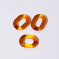 Amber orange acrylic oval link rings for DIY chain accessories and jewelry making - 19.5*14.5mm / Orange