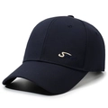 Berretto da baseball uomo blu scuro con ricamo Sport 3D e visiera curva in cotone - Regolabile / Blu navy