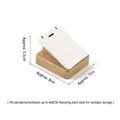 White pendant display stand with champagne gold base and rear chain storage slot - Rounded Pendant Stand (White & Champagne)