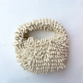 Plush off-white mop-texture handbag with stylish candy-colored marshmallow design - Off White