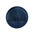 Dark blue silicone slow feeder dog bowl with rainbow pattern for anti-choking - Special Offer Bowl / Royal Blue