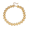 Collier à maillons coquillage doré en acier titane plaqué 18 carats avec fermoir réglable - Collier de Coquillages Articulés