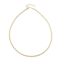 Collar de acero inoxidable dorado con eslabones en forma de corazón y cierre de langosta - Dorado