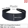 Classic 4cm wide black cloth-wrapped plastic headband for DIY hair accessories - 4.0CM Fabric Wrapped Black
