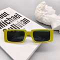 Lunettes de soleil rectangulaires vert néon avec verres UV sombres pour le style - Vert Sable