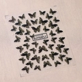 Deep green and black gradient butterfly nail art stickers with glitter finish TX-015 - Dark Style Butterfly (TK-013)