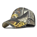Camouflage hunting baseball cap with 3D deer embroidery and Hunters will do anything text - Adjustable / Camouflage Deer