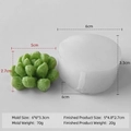 Succulent shaped silicone mold for DIY candles and resin crafts with size measurements - Succulent H-0564