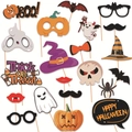 Halloween Fotorequisiten Set mit Kürbis, Geist und Fledermaus Papierfiguren für Partys - Kürbis Geist Und Fledermaus Verschiedene Stile