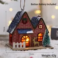 DIY glowing wooden Christmas house ornament with snow roof, reindeer, and LED lights - American Plaid Reindeer Christmas Tree