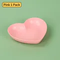 Pink heart-shaped dessert plate with elegant gold rim, minimalist luxury style, 1 pack - Pink-Heart Dish