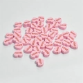 Mix di perline a cuore in argilla rosa da 10mm con incisione LOVE per gioielli fai-da-te - Rosa