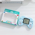 Blue handheld retro Tetris game console with 26 game modes and 99 difficulty levels - Gamepad Shape / Macaron Blue
