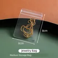 Set mit 20 transparenten Schmuckbeuteln in mittlerer Größe 6x8 cm für Halsketten - Mittlerer Schmuckbeutel (20 Stk.) [6x8cm]