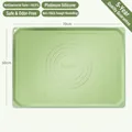 Green non-slip platinum silicone kneading mat 70x50cm with 7mm thickness and accessories - 7mm / 70x50cm / Green