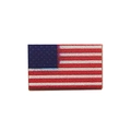 Rectangle USA flag PVC tactical patch with classic red white and blue stripes - Mini USA Flag