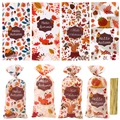 Sacchetti regalo Hello Autumn con foglie d'acero e animali della foresta e laccetti - Confezione da 50 (Con legacci)