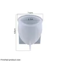 Egg-shaped resin silicone mold with support base, 8.8cm height for DIY starry night lights - Egg Shape-70mm