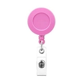 Rosa ABS ausziehbarer Ausweishalter mit elastischer Kordel und Metall Gürtelclip - Rosa-Lila
