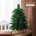 Mini árbol de Navidad artificial nevado de 55cm con agujas de PE y base de madera - Estilo Verde Clásico de 55 CM / 1.24KG