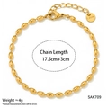 Detailed macro view of gold-plated stainless steel bead chain with S. steel engraving - Gold Ball Chain (KB709)