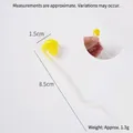 PVC realistic yellow bean sprout hair clip 8.5cm long with heart shaped leaves - Curved Yellow Bean Sprout / 8.5cm