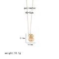 Detailed view of gold S-letter balloon pendant with 40+5cm stainless steel chain - Letter S