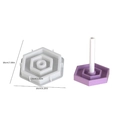 Hexagon layered silicone mold for resin candle holders with 18x16x2.6cm dimensions - Hexagon