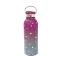 Sparkling pink and silver gradient rhinestone 17oz insulated water bottle with handle - Gradient Pink