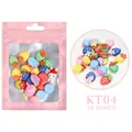Mix di 20 decorazioni per unghie a fragola in resina colorata con sacchetto rosa - Ornamento a Cartone Animato 04 Forma di Fragola (20 Pezzi)