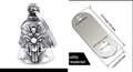 Campana de protección con alas de ángel y placa de acero de 2,5x1 pulgadas - Color Acero con Accesorios (GBK-010)