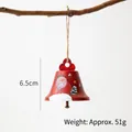 Campanello natalizio rosso in ferro con Babbo Natale, altezza 6,5 cm, peso 51 g, decoro - Babbo Natale con Campanella Rossa / 51g/6.5cm