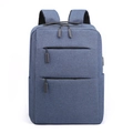 Navy blue multi-functional business backpack with USB port and high-density fabric - 1-Piece / Blue