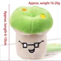 Giocattolo di peluche per cani a forma di fungo con faccia, 6-10 cm per animali domestici - Giocattolo Fungo Verde