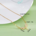 Collana cuore ali d'angelo in oro 18K con zirconi bianchi e catena di 45cm - Collana d'Oro con Pietra Preziosa Bianca (天使之翼2225)