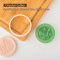 7cm weißer runder Ausstecher für Fondant und Plätzchen für Weihnachtsgebäck - PC0206-Runder Ausstecher
