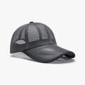 Dark grey breathable mesh baseball cap for summer outdoor sports and sun protection - Adjustable / Dark Gray