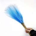 Handheld bouquet of 55cm blue artificial pampas grass for Nordic boho home decoration - 53-55cm / Blue White Gradient