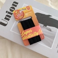 Pack of 10 black high elasticity seamless hair ties for women with slim design - 10 Pieces Carded / Black