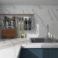 Waterproof Athens White marble self-adhesive kitchen wallpaper with a gray-white texture - 60cm x 3m / Athens White