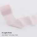 Frayed edge chiffon ribbon in light pink color, 4cm wide and 5m long roll - Water Pink / 4cm*5m/Roll