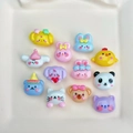 Mini figuras de animales de resina con pandas y conejos para accesorios de manualidades DIY - Estilo Aleatorio Mixto