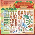 3D Chongqing miniature PET city stickers set with 3 sheets and background scene card - Mountain City Chongqing (City Series 6.0)