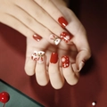 JP1283-Red White Santa Reindeer
