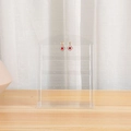Transparent acrylic four-layer earring display stand with elegant arched top and multiple holes - Acrylic Earring Display Stand / Clear