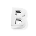 Initial-Anhänger Buchstabe B aus poliertem Titanstahl für DIY Namensketten und Schmuck - Buchstabe B / Silber